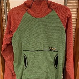 melanzana micro grid fleece hoodie